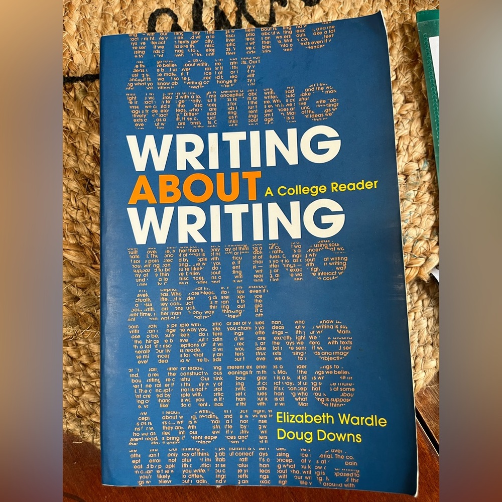 Writing about writing, college English book.